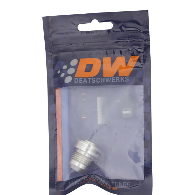 Load image into Gallery viewer, DeatschWerks 8AN Male Flare with Aluminum Weld On Fitting - Anodized Raw Aluminum
