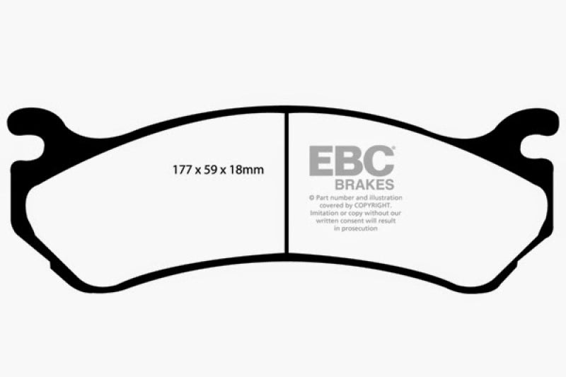 Load image into Gallery viewer, EBC 02 Cadillac Escalade 5.3 (Akebono rear caliper) Yellowstuff Front Brake Pads
