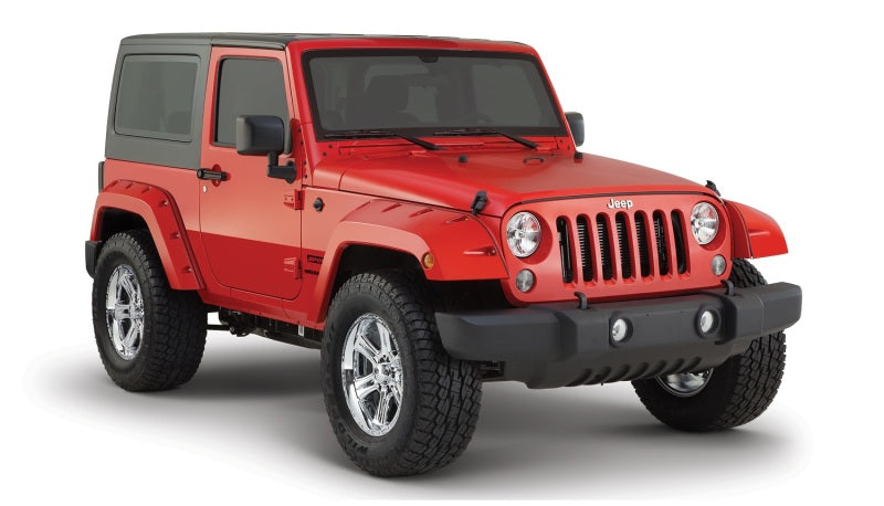 Load image into Gallery viewer, Bushwacker 07-18 Jeep Wrangler Pocket Style Flares 2pc Fits 2-Door Sport Utility Only - Black
