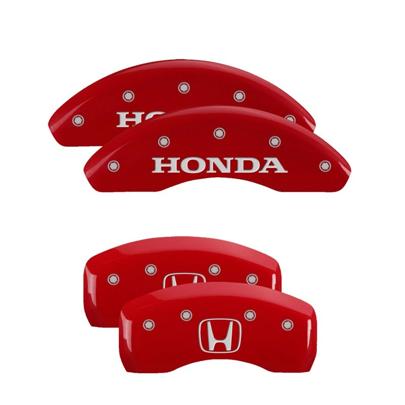 Load image into Gallery viewer, MGP 4 Caliper Covers Engraved Front &amp; Rear MGP Black finish silver ch
