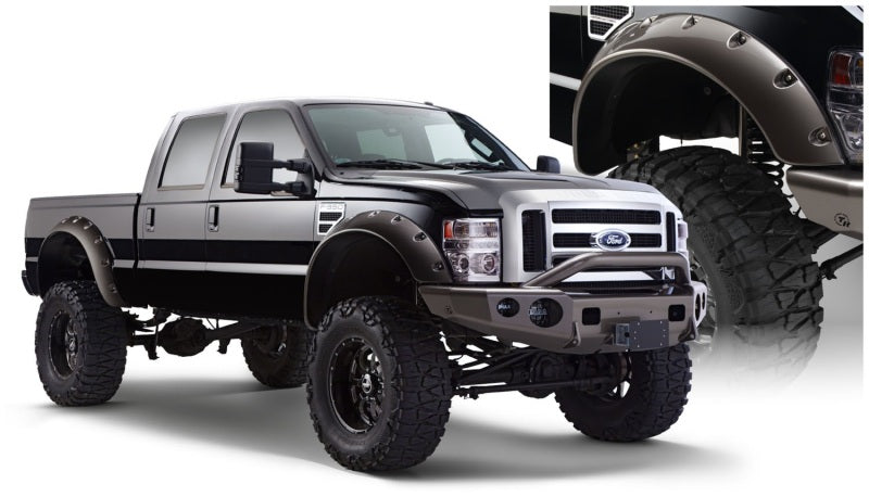 Load image into Gallery viewer, Bushwacker 08-10 Ford F-250 Super Duty Cutout Style Flares 2pc - Black
