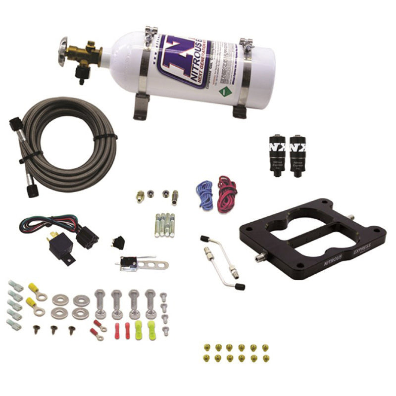 Load image into Gallery viewer, Nitrous Express Q-Jet/Holley Spread Bore Hitman Nitrous Kit (100-150-200HP) w/Composite Bottle
