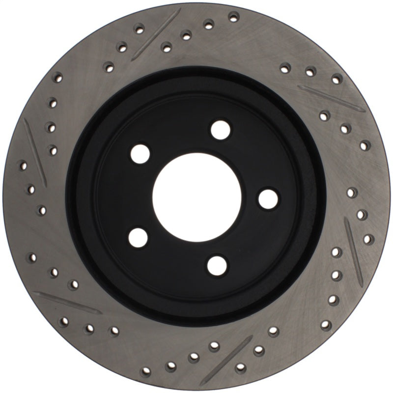 Load image into Gallery viewer, StopTech 05-10 Ford Mustang Slotted &amp; Drilled Left Rear Rotor

