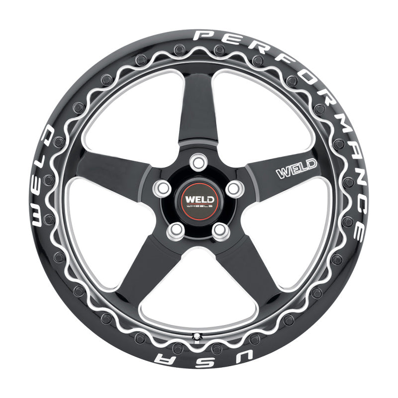 Load image into Gallery viewer, Weld S904 17X10 Ventura Drag Beadlock 5X135 ET10 BS5.9 Gloss Black MIL Dia 87.1
