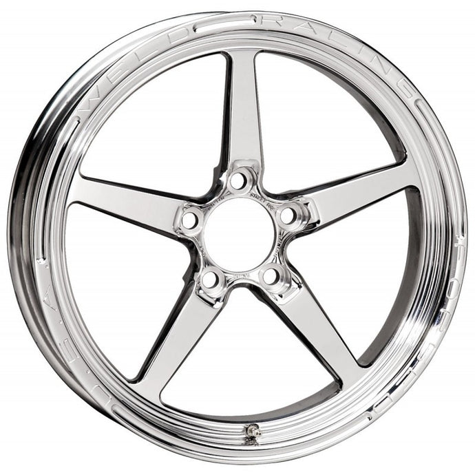 Weld Alumastar 1-Piece 17x4.5 / 5x4.5 BP / 2.25in. BS Polished Wheel - Non-Beadlock