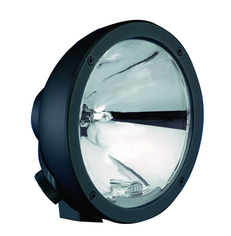 Load image into Gallery viewer, Hella Rallye 4000 Compact Black Driving Lamp w/ Bulb and Stone Shield
