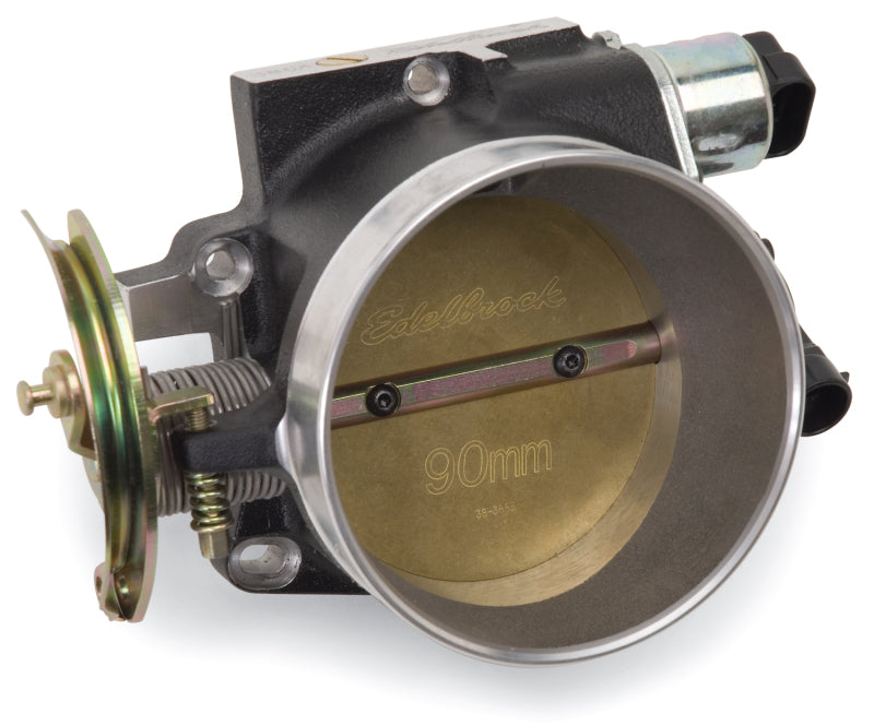 Load image into Gallery viewer, Edelbrock Throttle Body Victor Universal LS1 90mm Black Mini Texture Powder Coating
