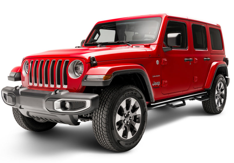 Load image into Gallery viewer, N-Fab Nerf Step 2018 Jeep Wrangler JL SUV 4 Door- Gloss Black - W2W - 3in
