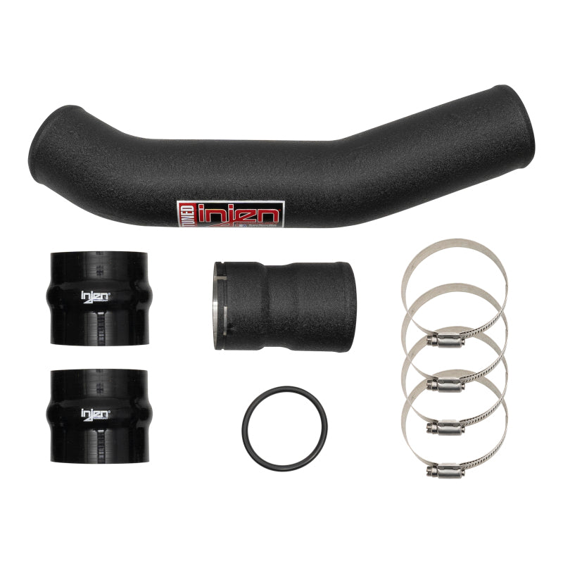 Load image into Gallery viewer, Injen 17-22 Ford F250/F/350/F-450/F-550 V8-6.7L Turbo Diesel Wrnkl Blk Intercooler Hot Side Piping
