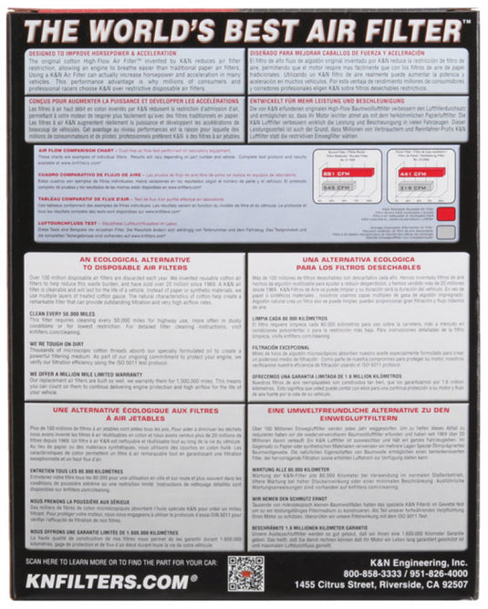 K&N Honda RS125 Nova Sonic 01-02 SPECIAL ORDER Replacement Filter