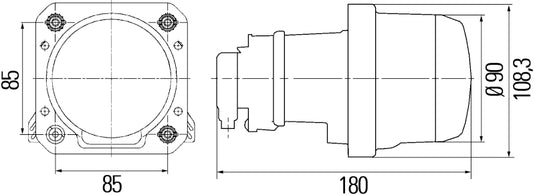 Hella HLMP 90mm Bi-Xenon D2S 12V ECE LHD *Special Order/No Cancellation*