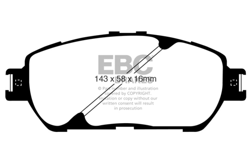 Load image into Gallery viewer, EBC 02-03 Lexus ES300 3.0 Yellowstuff Front Brake Pads
