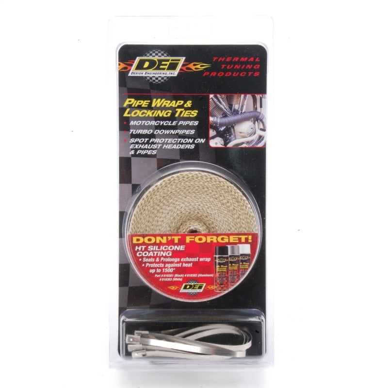 Load image into Gallery viewer, DEI Exhaust Wrap Kit - Pipe Wrap and Locking Tie - Tan
