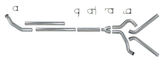 Diamond Eye KIT 4in Turbo Back MFLR RPLCMENT PIPE DUAL SS: 94-02 DODGE CUMMINS 5.9L