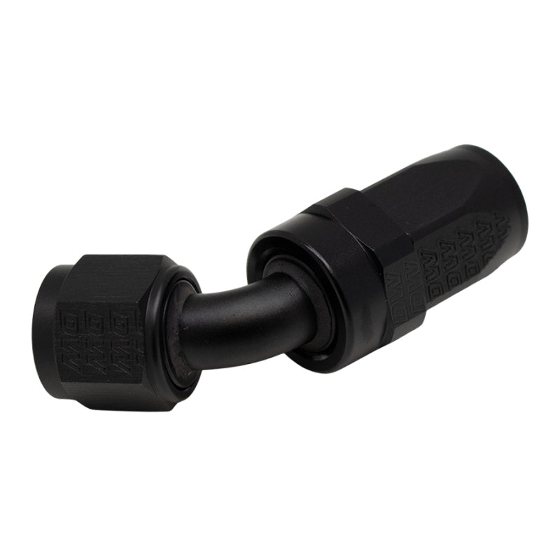 Load image into Gallery viewer, DeatschWerks 8 AN Female Flare Swivel 60-Degree Hose End CPE - Anodized Matte Black
