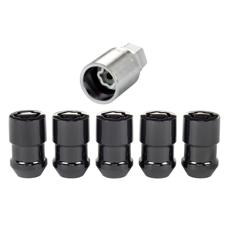 Load image into Gallery viewer, McGard Wheel Lock Nut Set - 5pk. (Cone Seat) 1/2-20 / 3/4 &amp;13/16 Dual Hex / 1.46in. Length - Black
