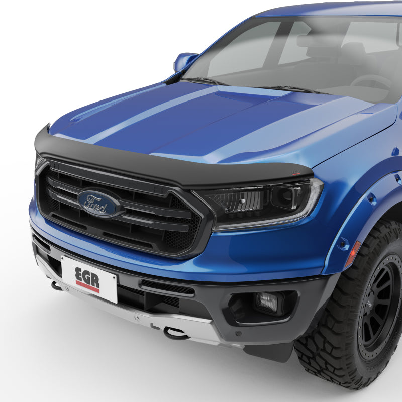 Load image into Gallery viewer, EGR 19+ Ford Ranger Superguard Hood Guard Matte Black
