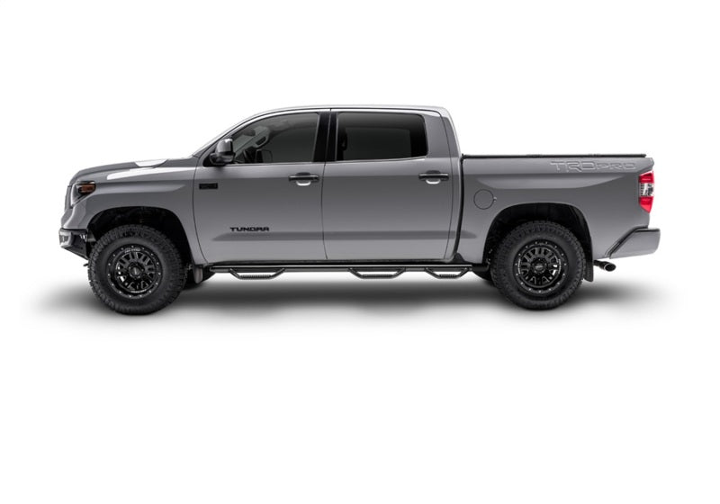 Load image into Gallery viewer, N-Fab Nerf Step 01-06 Chevy-GMC 1500/2500/3500 Crew Cab 8ft Bed - Gloss Black - Bed Access - 3in
