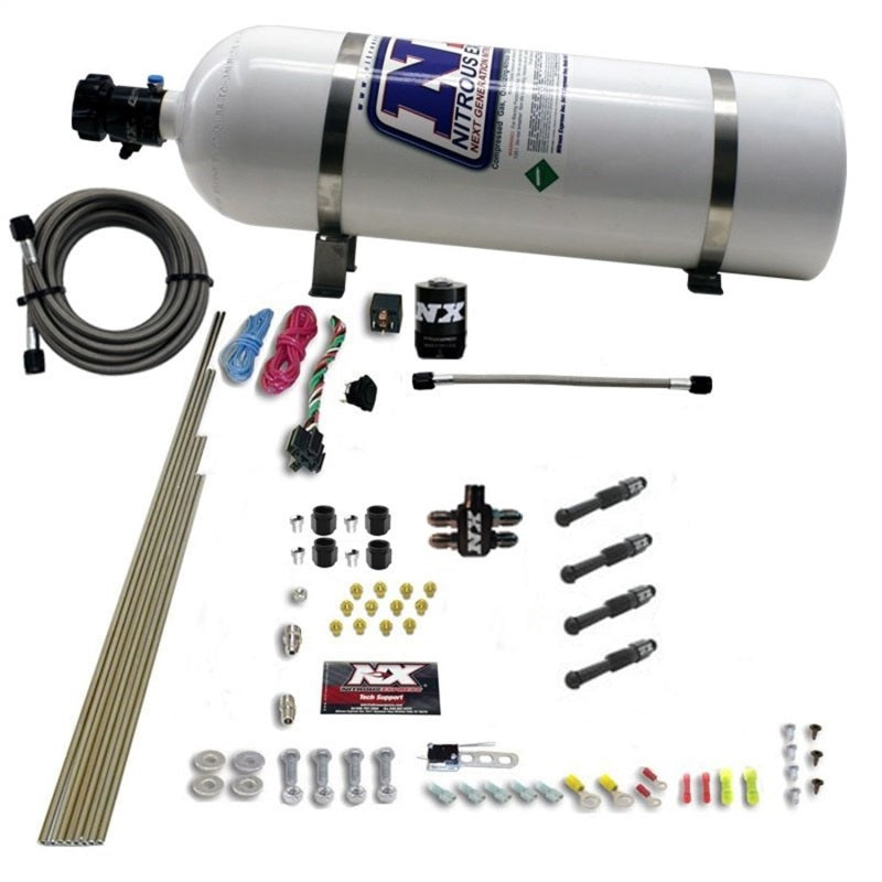Load image into Gallery viewer, Nitrous Express Dry Direct Port Nitrous Kit 4 Cyl w/15lb Bottle
