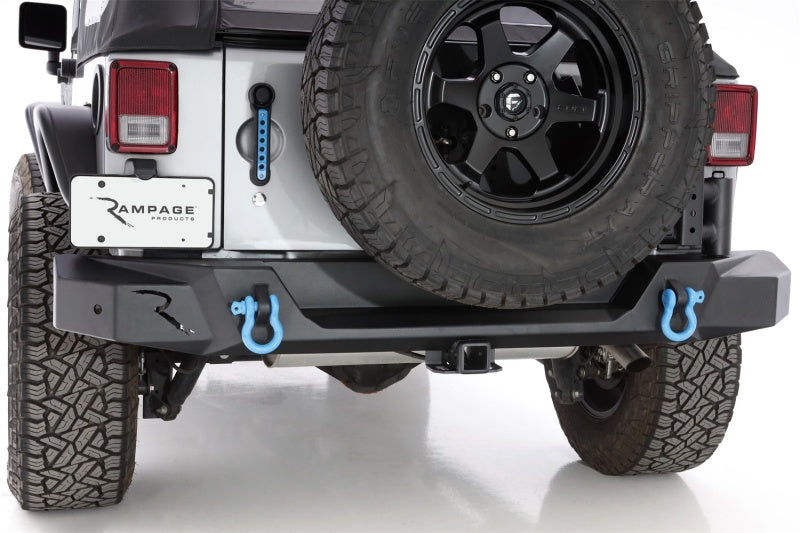 Load image into Gallery viewer, Rampage 07-18 Jeep Wrangler JK (Incl. Unlimited) Trailguard Rear Bumper - Black
