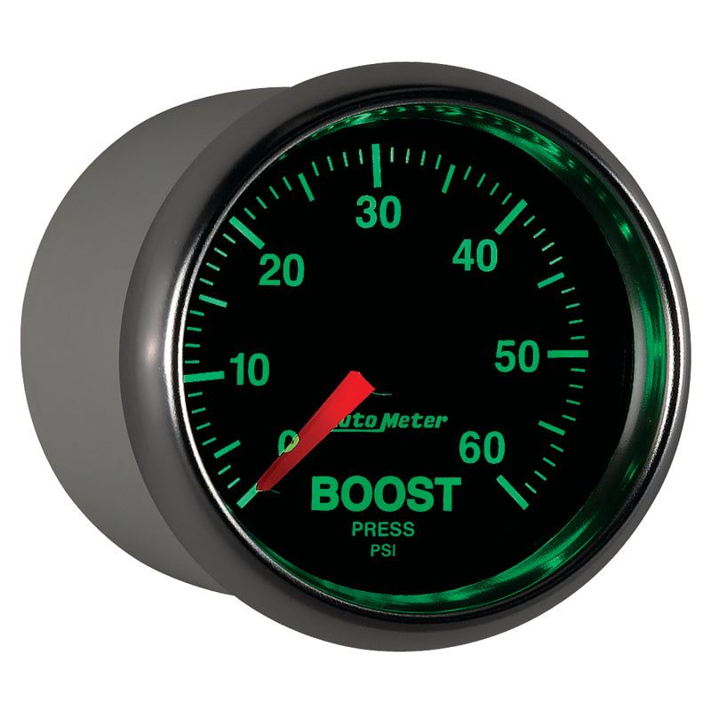 Load image into Gallery viewer, Autometer GS 52mm 0-60 psi Mechanical Boost Gauge
