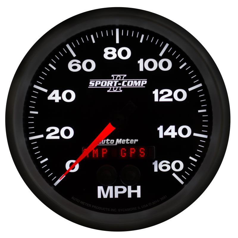 Load image into Gallery viewer, Autometer Sport-Comp II 5in 0-140MPH In-Dash Electronic GPS Programmable Speedometer

