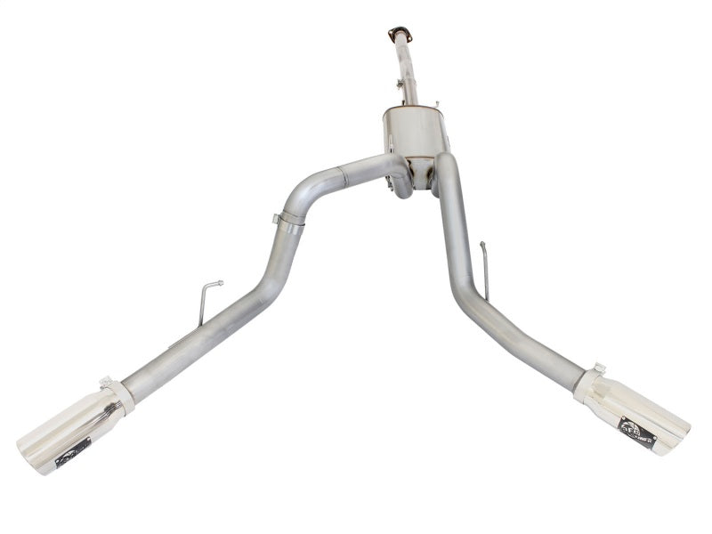 Load image into Gallery viewer, aFe MACHForce XP Exhaust 3in SS Dual Side Ext CB w/ Polished Tips 2015 Ford F150 5.0L V8 CC/SB EC/LB
