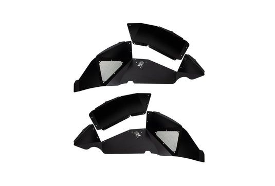 Fishbone Offroad 2018+ Jeep Wrangler JL Rear Pair Aluminum - Black Powdercoat Inner Fenders