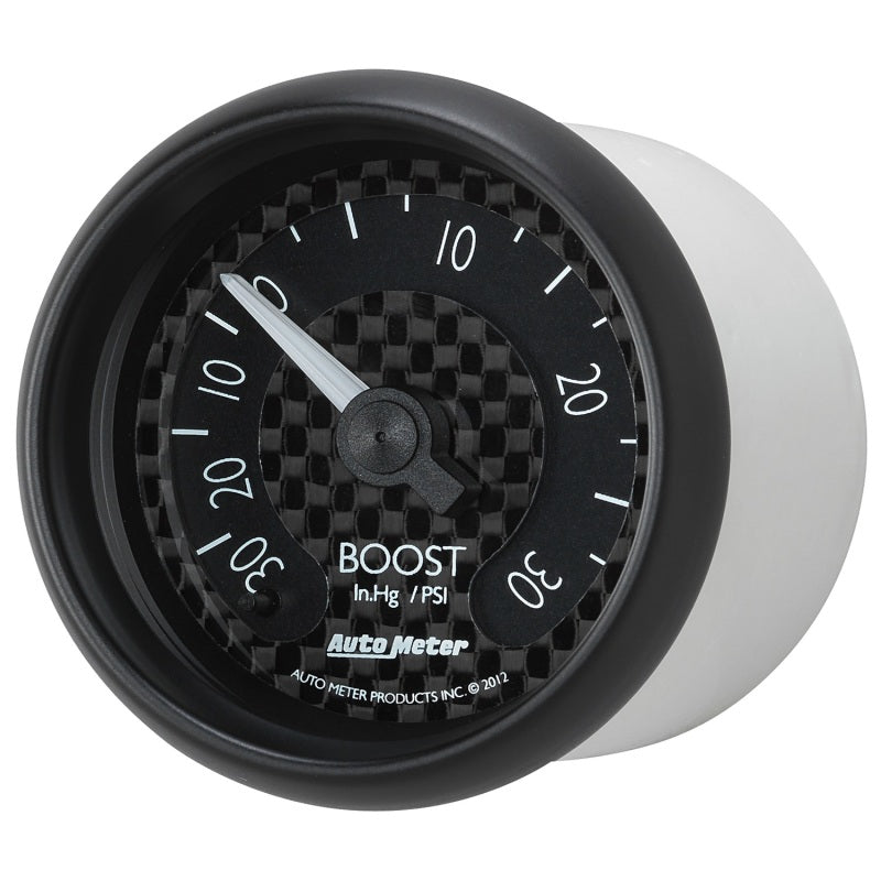 Load image into Gallery viewer, Autometer GT Series 52mm Mechanical 30 In Hg/30 psi Vacuum/Boost Gauge
