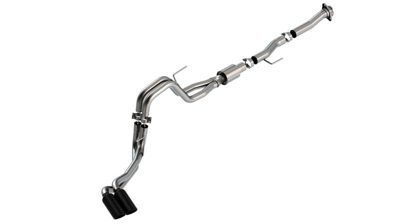 Load image into Gallery viewer, Borla F-150 2021 5.0L 2dr RC SB (122.8 WB) XL/XLT 3/2.25 DSE Cat-Back ATAK Black Chrome Tips

