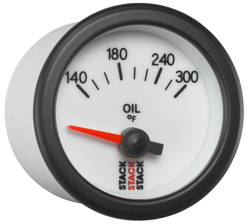 Load image into Gallery viewer, Autometer Stack 52mm 140-300 Deg F 1/8in NPTF Electric Oil Temp Gauge - White
