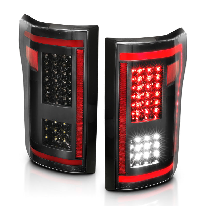 Load image into Gallery viewer, ANZO 15-17 Ford F-150 LED Taillights Black w/ Sequential
