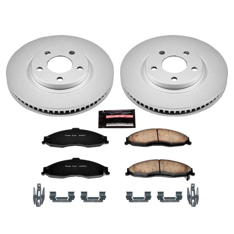 Load image into Gallery viewer, Power Stop 98-02 Chevrolet Camaro Front Z17 Evolution Geomet Coated Brake Kit
