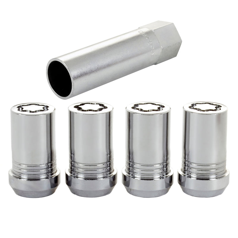 Load image into Gallery viewer, McGard Wheel Lock Nut Set - 4pk. (Tuner / Cone Seat) M14X1.5 / 22mm Hex / 1.648in. Length - Chrome
