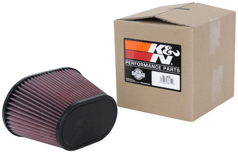 Load image into Gallery viewer, K&amp;N Universal Clamp-On Air Filter 3.5in Flg ID x 8.5x5.25in B OD x 6.25x4in T OD x 5.5in H
