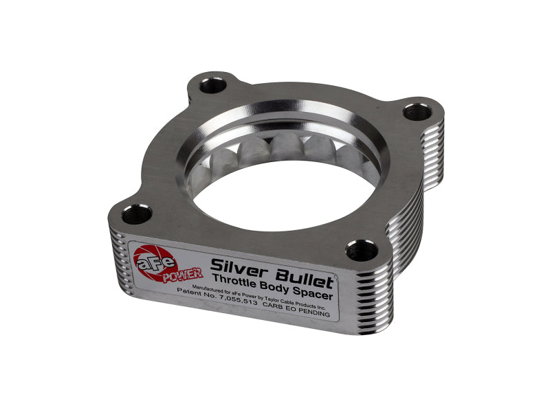 Load image into Gallery viewer, aFe 07-12 Dodge 1500 / 07-12 Dodge Dakota V6 3.7L Silver Bullet Throttle Body Spacer - Silver
