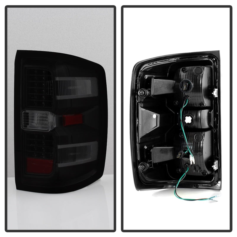 Load image into Gallery viewer, xTune Chevy 1500 14-16 / Silverado 2500HD/3500HD LED Tail Lights - Black Smoked ALT-JH-CS14-LED-BSM
