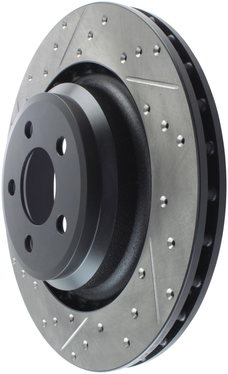 Load image into Gallery viewer, StopTech SportStop 06-09 Chrysler SRT-8 Rear Right Drilled &amp; Slotted Rotor

