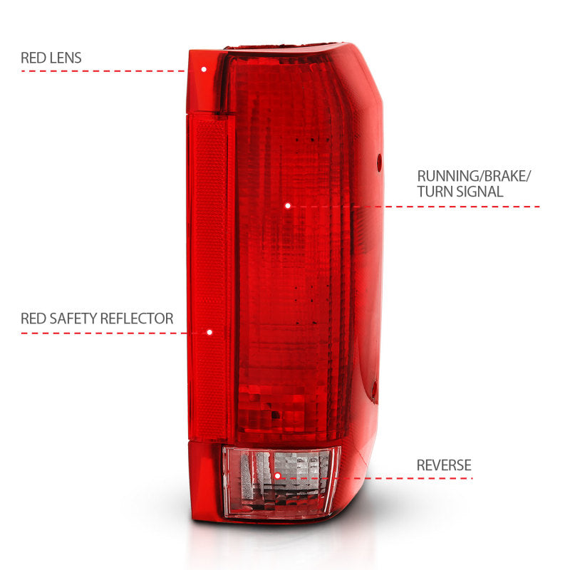 Load image into Gallery viewer, ANZO 1992-1996 Ford Bronco Taillight Red/Clear Lens (OE Replacement)
