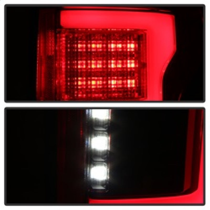 Load image into Gallery viewer, Spyder 15-18 Ford F-150 LED Tail Lights (w/Blind Spot) - Red Clear (ALT-YD-FF15015BS-LBLED-RC)
