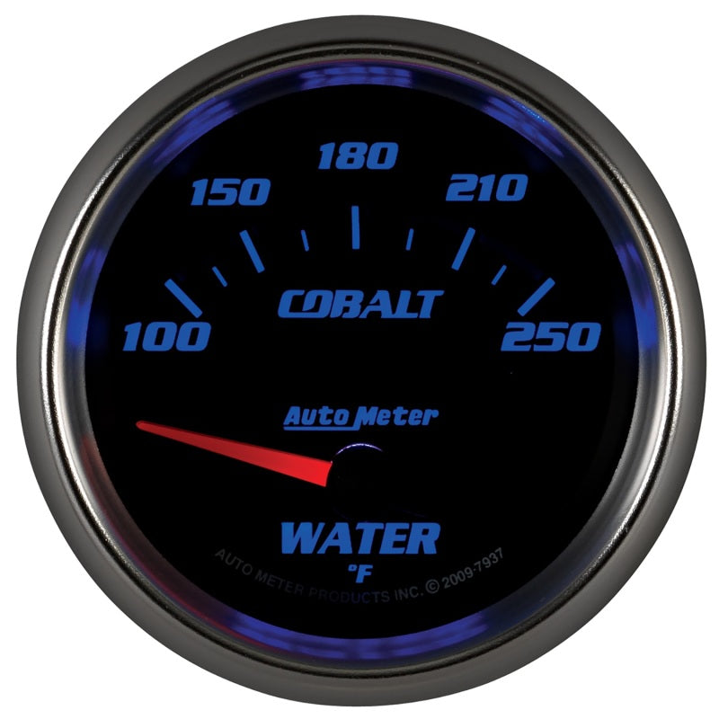 Load image into Gallery viewer, Autometer Cobalt 66mm 100-250 Degree F Electric Water Temperature Gauge
