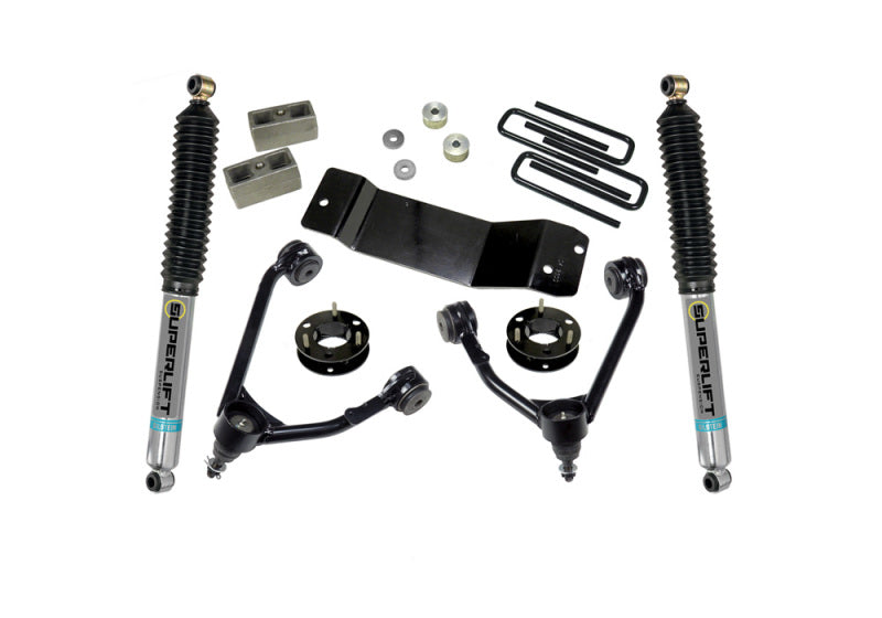 Load image into Gallery viewer, Superlift 14-18 Chevy Silv 1500 4WD 3.5in Lift Kit w/Alum/Steel Control Arms &amp; Bilstein Rear Shocks

