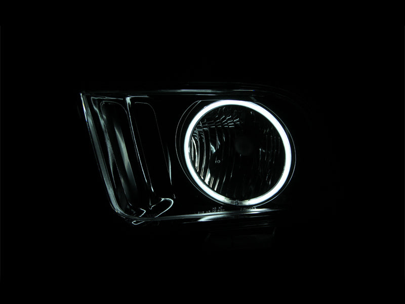 Load image into Gallery viewer, ANZO 2005-2009 Ford Mustang Crystal Headlights w/ Halo Black (CCFL)
