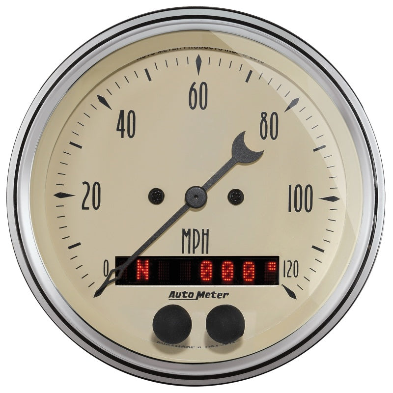 Load image into Gallery viewer, AutoMeter 3-3/8in &amp; 2-1/16in GPS Speedometer Antique Beige Gauge Kit - 5 Pc
