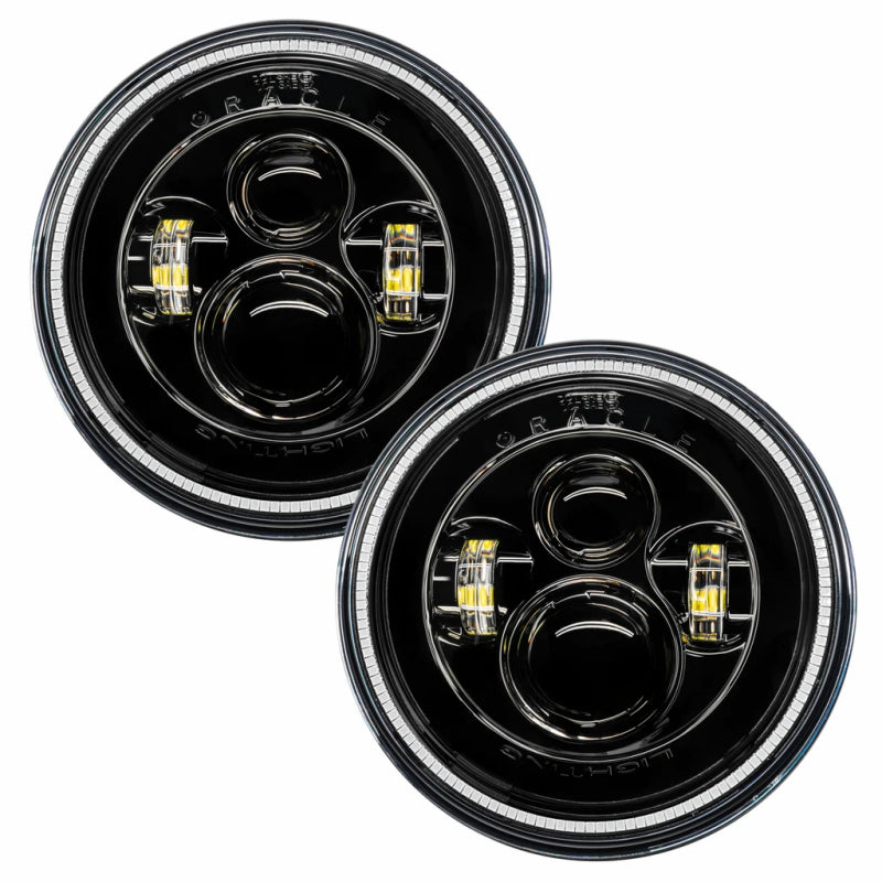 Load image into Gallery viewer, Oracle 7in High Powered LED Headlights - Black Bezel - Blue

