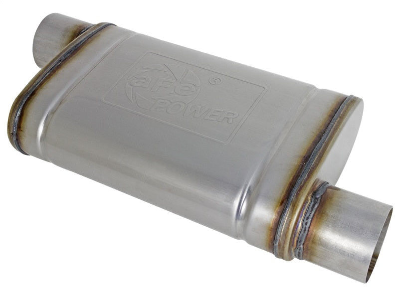 Load image into Gallery viewer, aFe MACH Force-Xp 409 SS Muffler 3in ID Offset/Offset x 4in H x 9in W x 14in L - Oval Body
