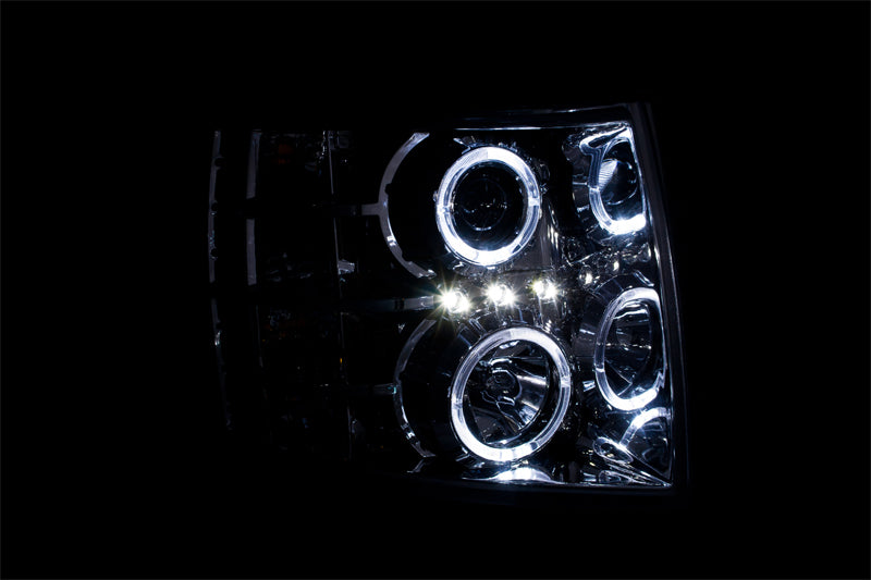 Load image into Gallery viewer, ANZO 2007-2013 Chevrolet Silverado 1500 Projector Headlights w/ Halo Chrome
