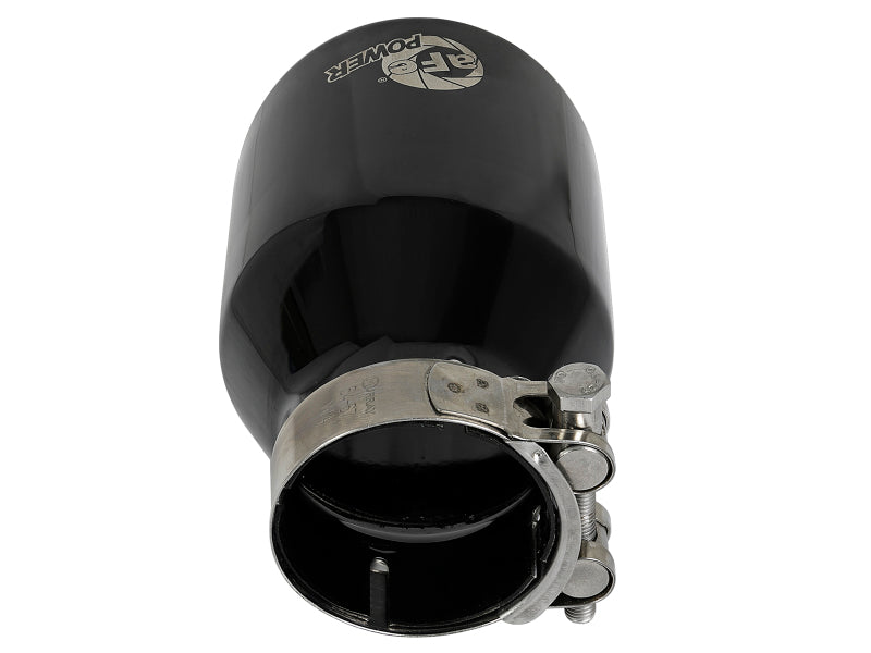 Load image into Gallery viewer, aFe MACH Force-Xp 409 SS Clamp-On Exhaust Tip 2.5in. Inlet / 4in. Outlet / 6in. L - Black
