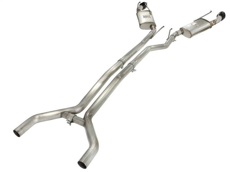 Load image into Gallery viewer, aFe MACHForce XP Exhaust 2.5in Stainless Steel CB/10-13 Chevy Camaro V6-3.6L (td) (gloss blk tip)
