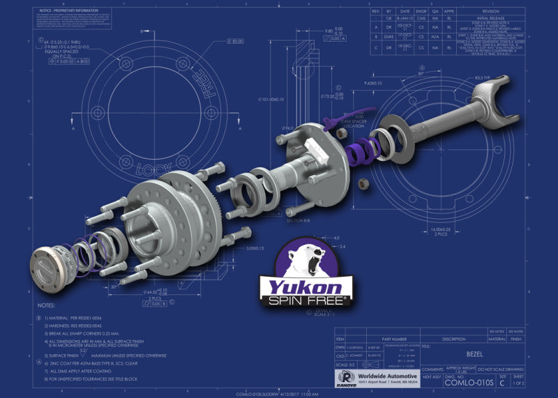 Load image into Gallery viewer, Yukon Gear Spin Free Locking Hub Conversion Kit for 2009 Dodge 2500/3500 DRW
